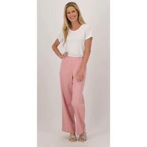 Isaac Mizrahi Live! True Denim Chambray Pants Dusty Pink 8